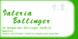 valeria bollinger business card